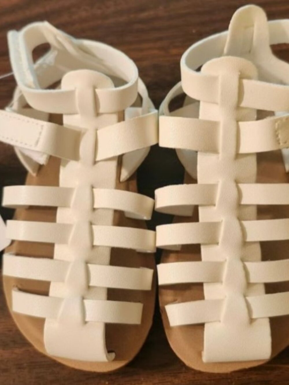 2 Pairs of Sandalup WHITE Gladiator Sandals Size 5